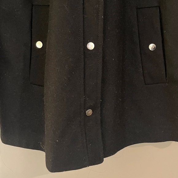 Zara Black peacoat with removable hood with gold buttons - Picture 3 of 8